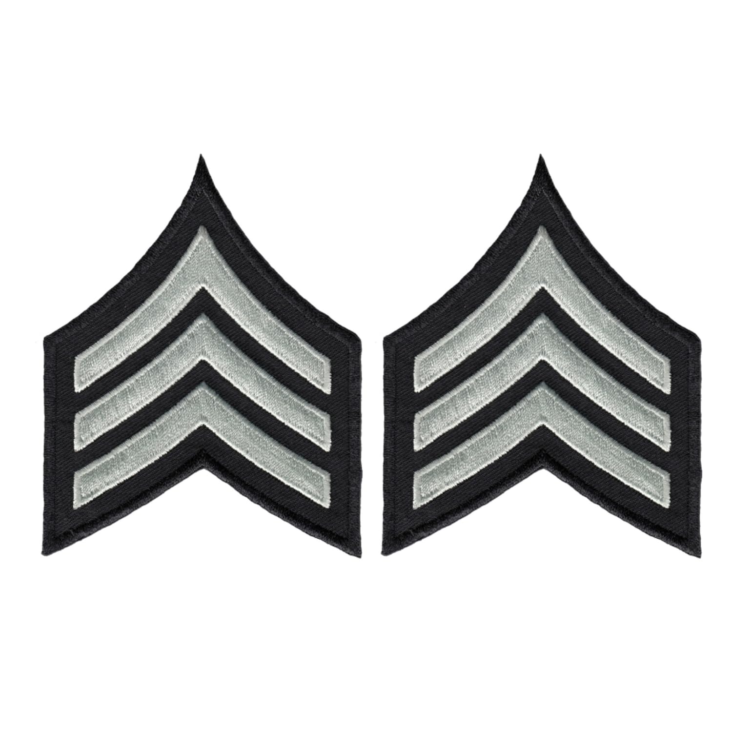 Hero's Pride - LAPD Sergeant I Chevrons - Pair - Silver-Gray